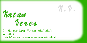 natan veres business card
